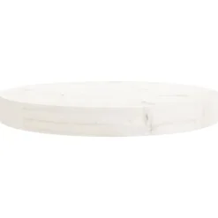 vidaXL Tafelblad rond Ø30x3 cm massief grenenhout wit