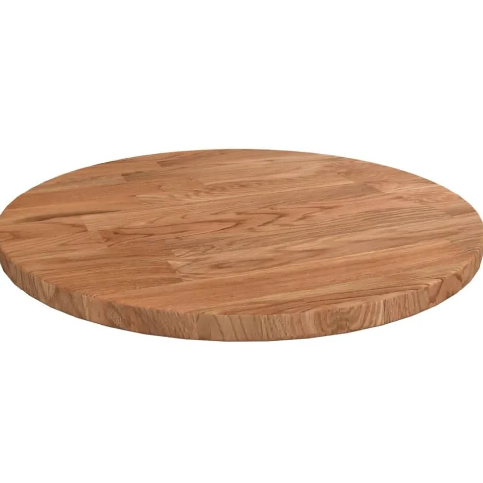 vidaXL Tafelblad rond Ø30x1,5 cm bewerkt massief eikenhout lichtbruin