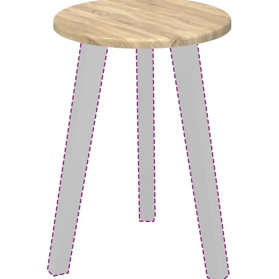 vidaXL Tafelblad Sonoma eiken Ø 30 x 1,5 cm Bewerkt hout