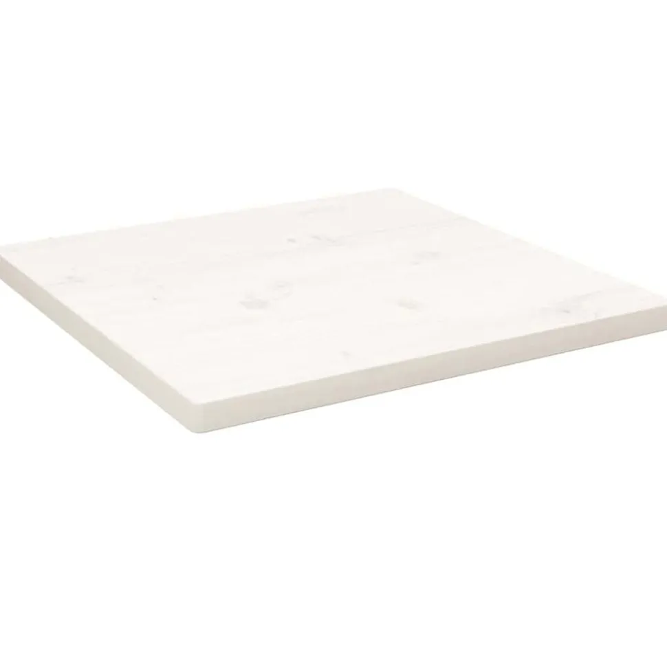 vidaXL Tafelblad vierkant 40x40x2,5 cm massief grenenhout wit