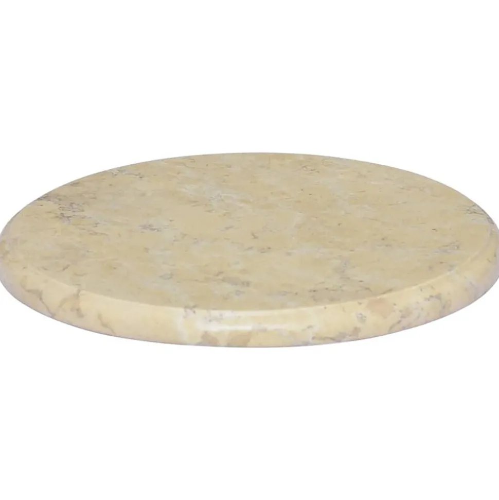 vidaXL Tafelblad Ø40x2,5 cm marmer crèmekleurig