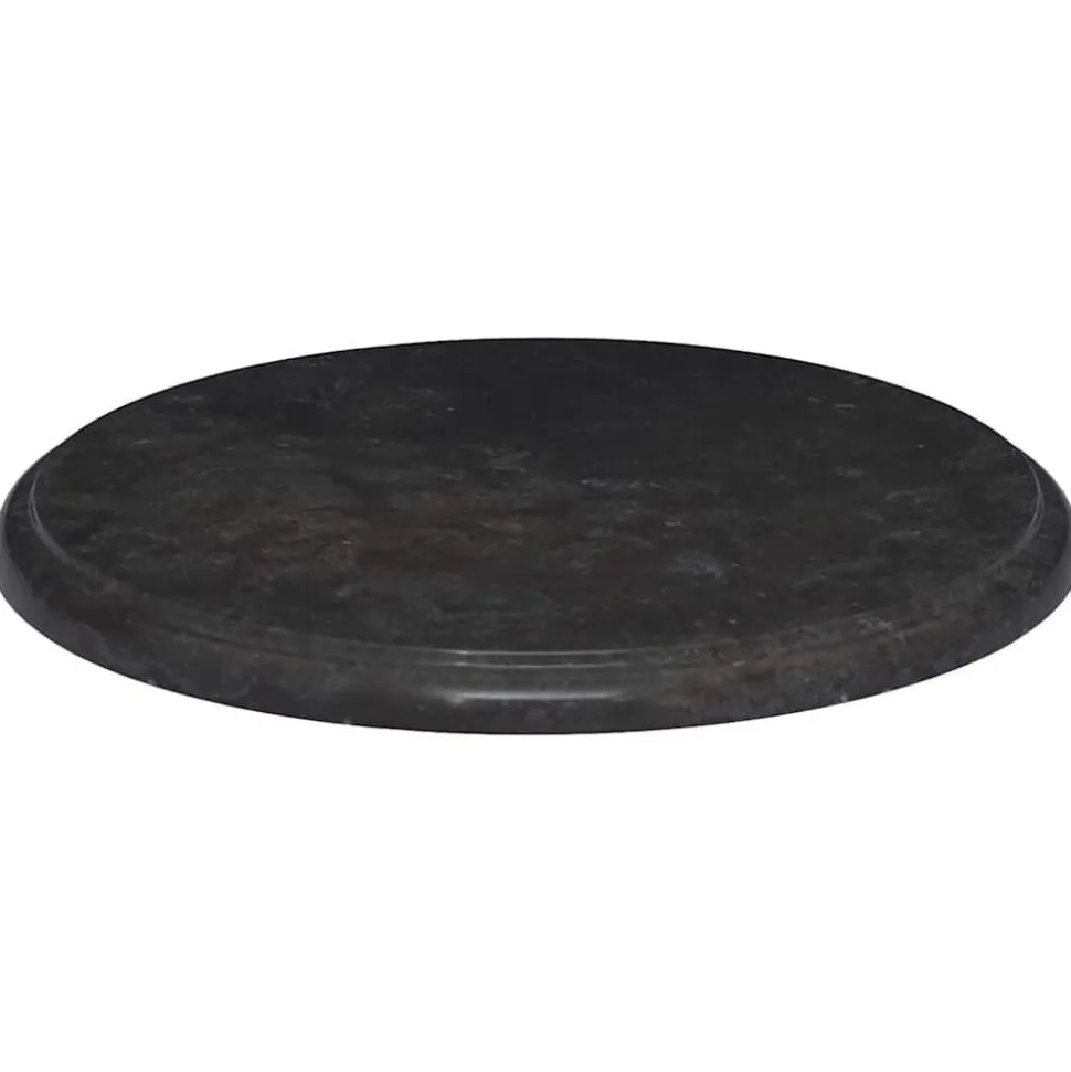 vidaXL Tafelblad Ø40x2,5 cm marmer zwart
