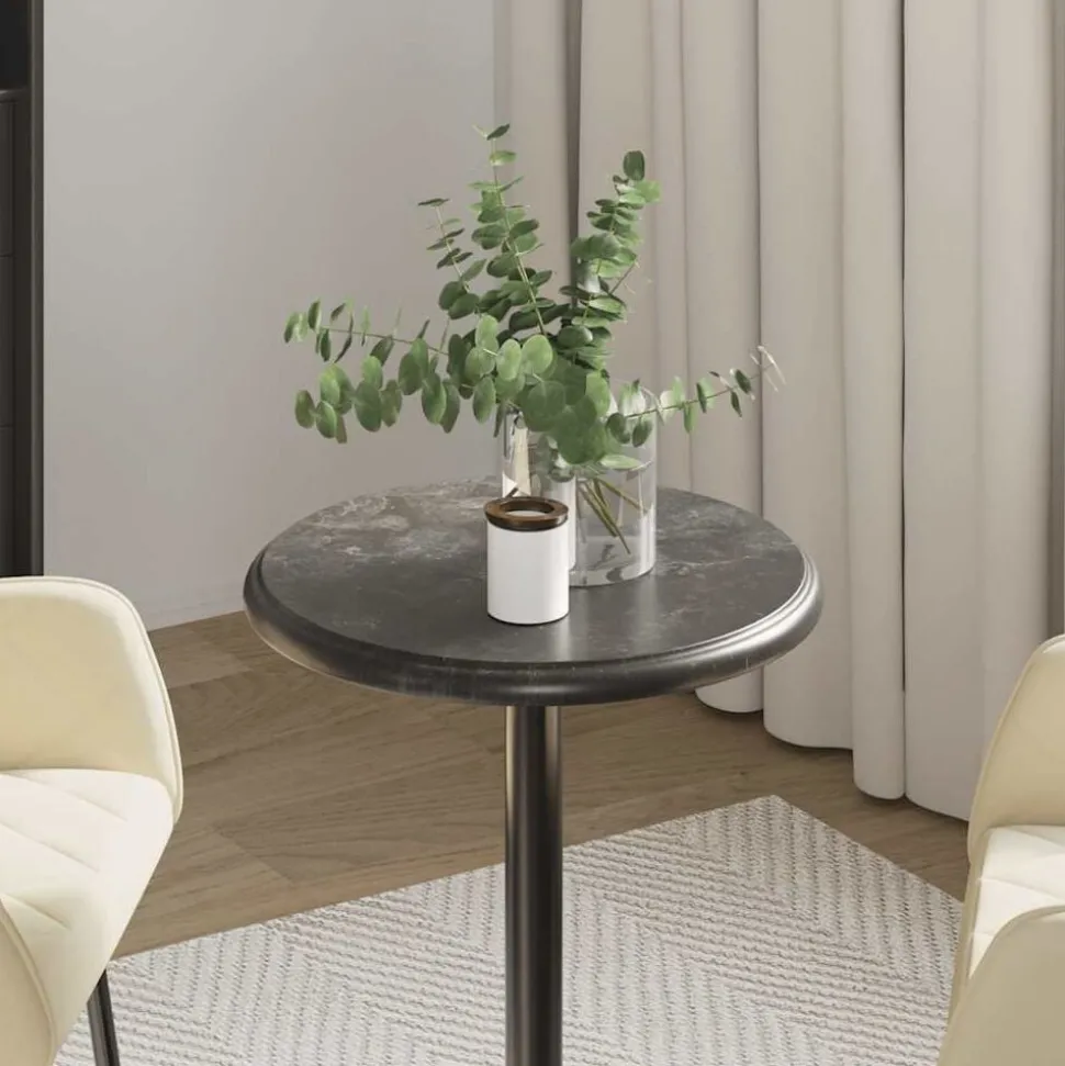 vidaXL Tafelblad Ø40x2,5 cm marmer zwart