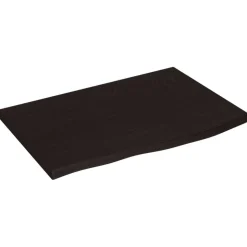 vidaXL Tafelblad 60x40x2 cm behandeld massief eikenhout donkerbruin