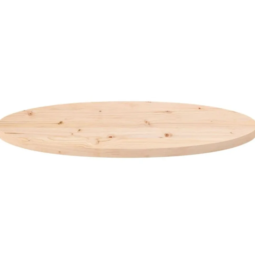 vidaXL Tafelblad 70x35x2,5 cm massief grenenhout ovaal