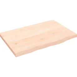 vidaXL Tafelblad 60x40x2 cm onbehandeld massief eikenhout