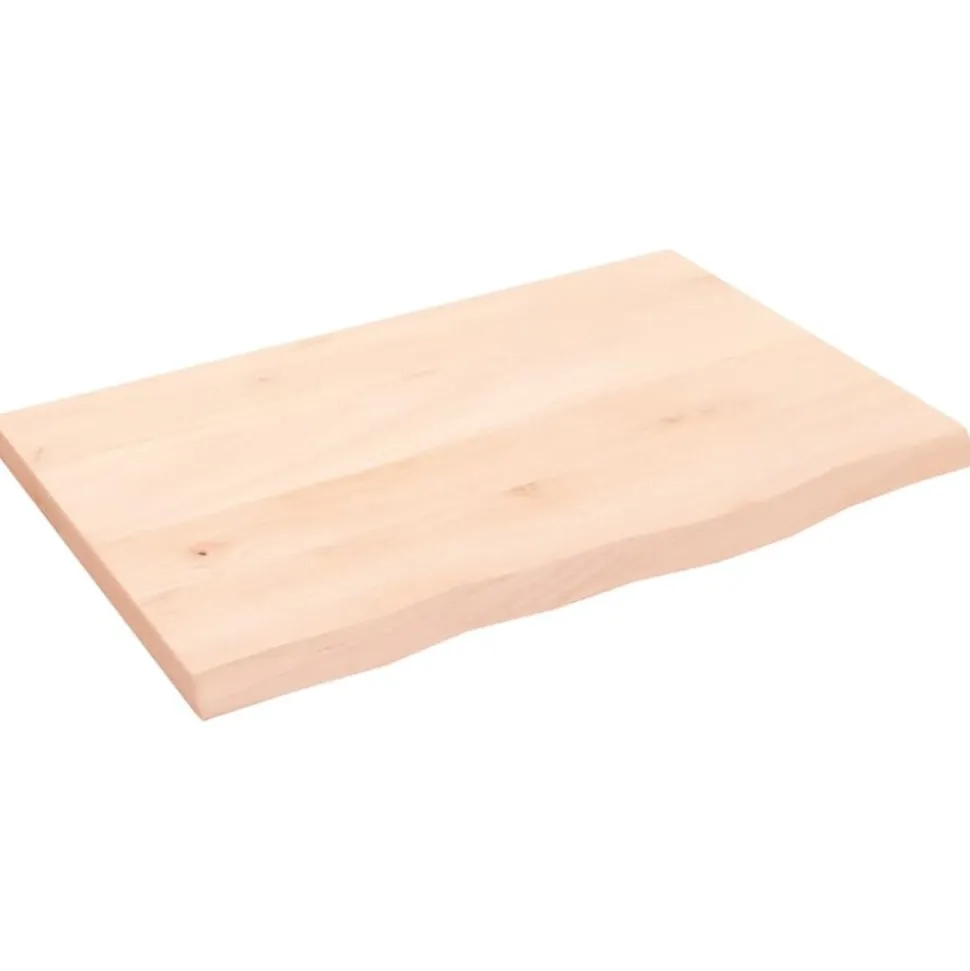 vidaXL Tafelblad 60x40x2 cm onbehandeld massief eikenhout