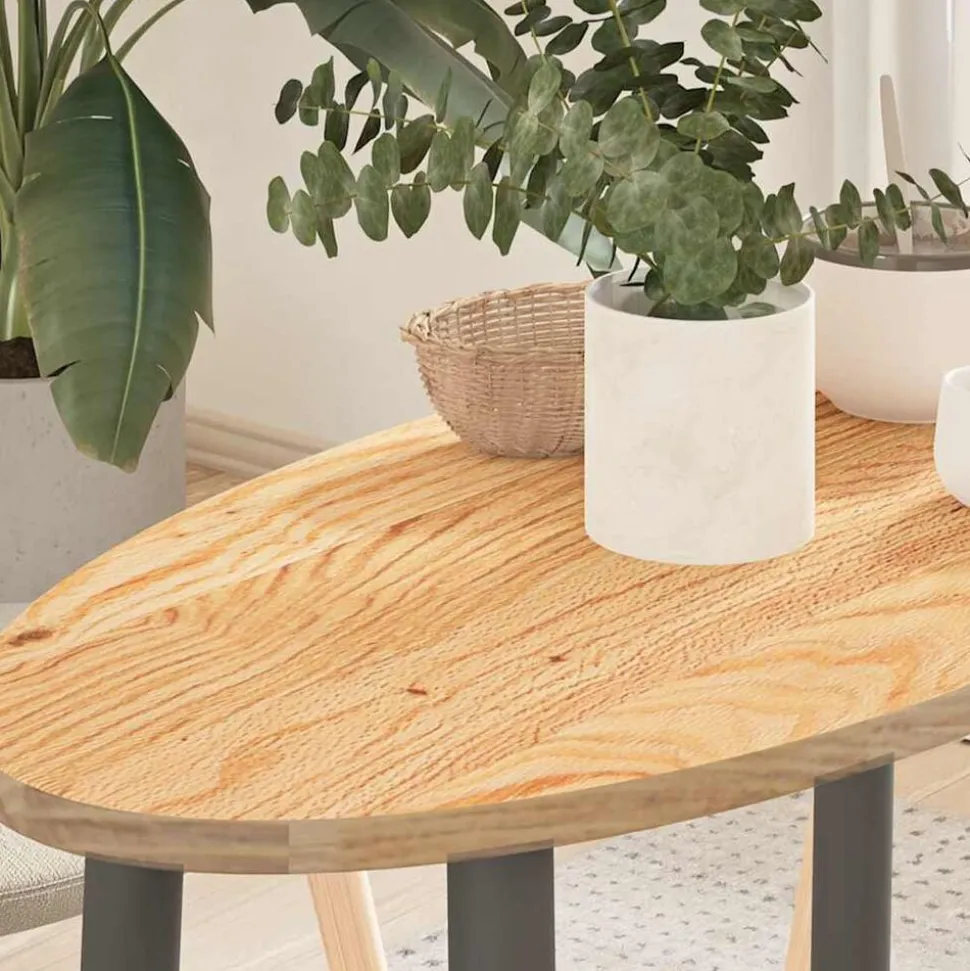 vidaXL Tafelblad 80x40x2 cm ovaal massief eikenhout
