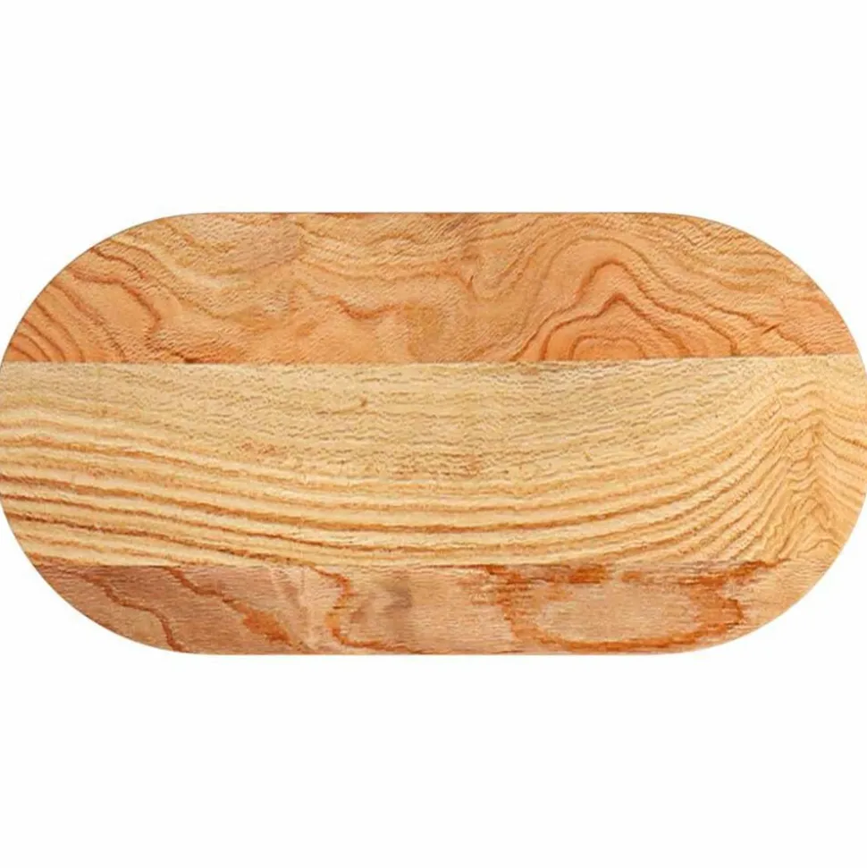 vidaXL Tafelblad 80x40x2 cm ovaal massief eikenhout lichtbruin