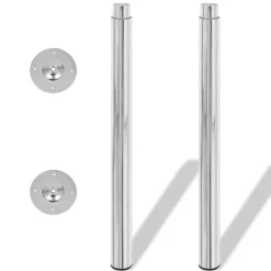 vidaXL Tafelpoten telescopisch 710-1100 mm chroom 2 st