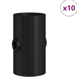 vidaXL Tafelvoetbalstoppers 10 pcs Zwart 1,7 x 1,7 x 3,2 cm PP