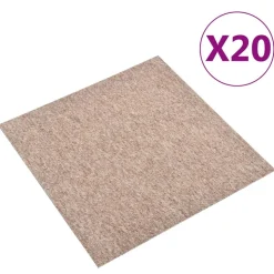 vidaXL Tapijt 20 pcs Beige 50 x 50 cm 100% Polypropyleen