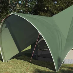 vidaXL Teepee Tent 3-Person met dak Groen en Grijs 312 x 312 x 197 cm