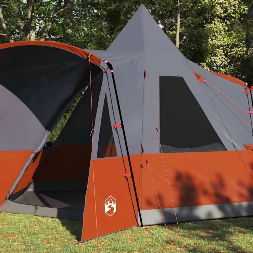 vidaXL Teepee Tent 8-Persoon Grijs en Oranje 720 x 465 x 295 cm