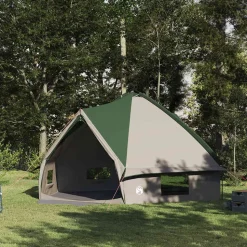vidaXL Teepee Tent voor 10 Personen Groen en Wit 567 x 470 x 242 cm