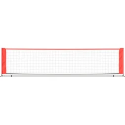 vidaXL Tennisnet 400x100x87 cm polyester zwart en rood