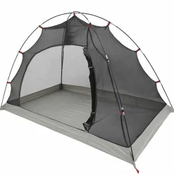 vidaXL Tent met dak met opslag Grijs en zwart 236 x 108 x 120 cm