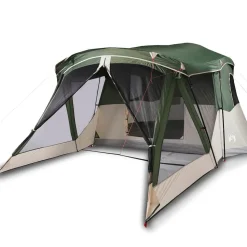 vidaXL Tent met luifel 4-persoons waterdicht groen