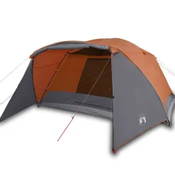 vidaXL Tent met luifel 4-persoons waterdicht oranje