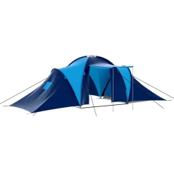 vidaXL Tent 9-persoons donkerblauw en blauw