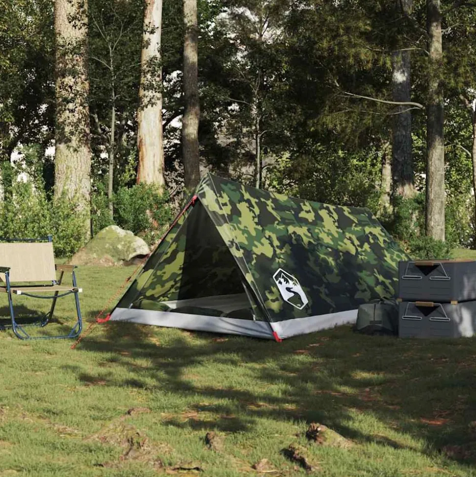 vidaXL Tent 2-persoons waterdicht camouflage