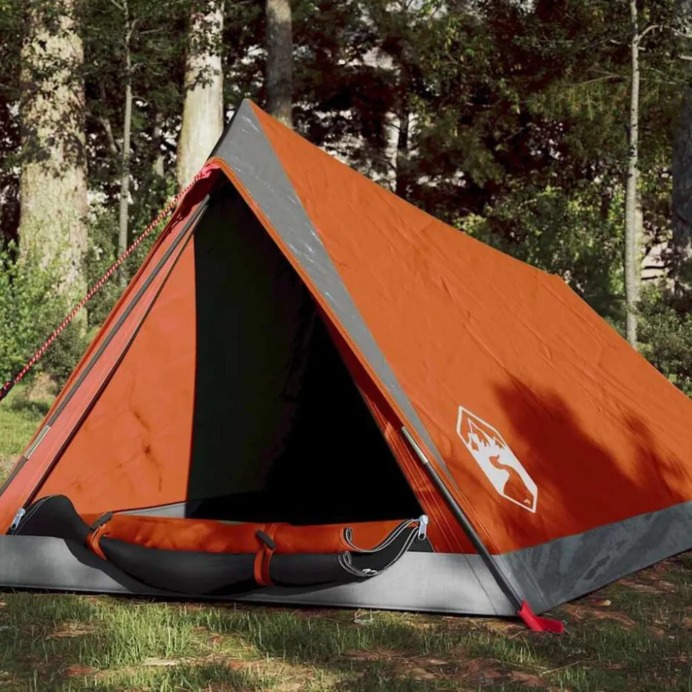 vidaXL Tent 2-persoons waterdicht grijs en oranje
