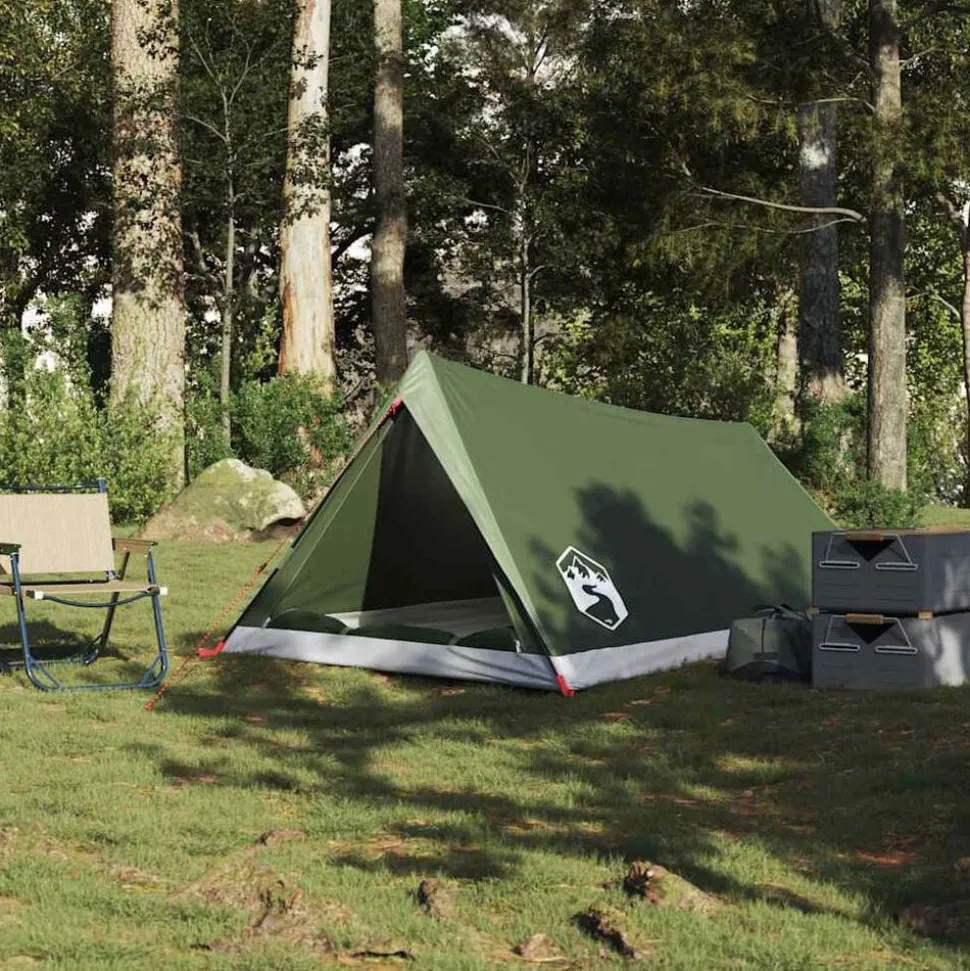 vidaXL Tent 2-persoons waterdicht olijfgroen