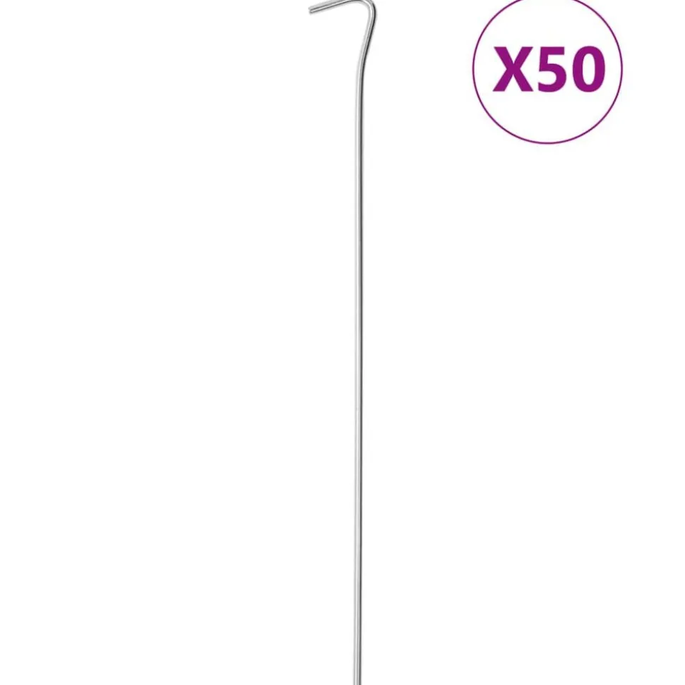 vidaXL Tentharingen 50 st Ø4 mm 30 cm gegalvaniseerd staal