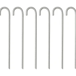 vidaXL Tentharingen 6 st Ø10 mm 37 cm gegalvaniseerd staal