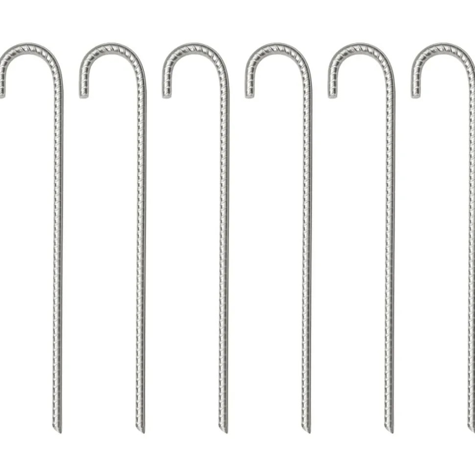 vidaXL Tentharingen 6 st Ø10 mm 37 cm gegalvaniseerd staal