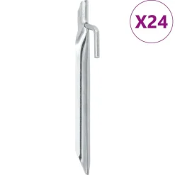 vidaXL Tentharingen 24 st V-vormig Ø20 mm 17 cm gegalvaniseerd staal