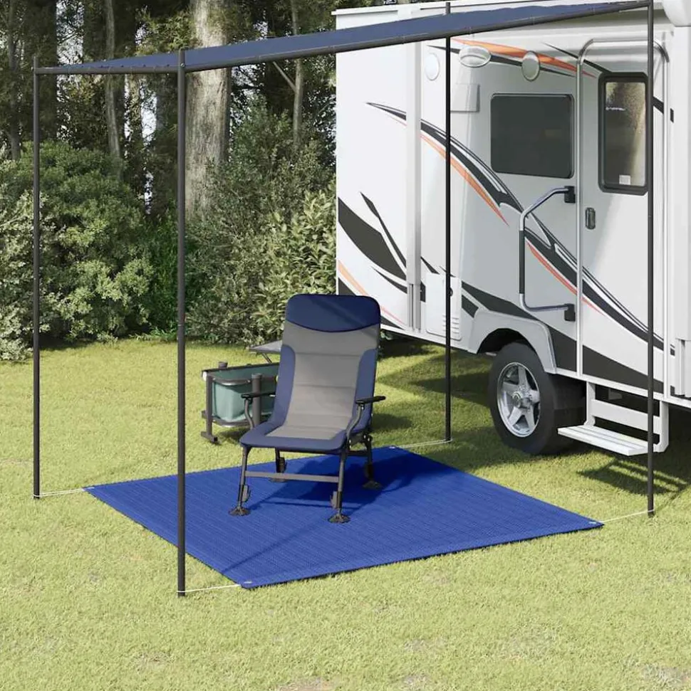 vidaXL Tenttapijt 200x200 cm HDPE blauw