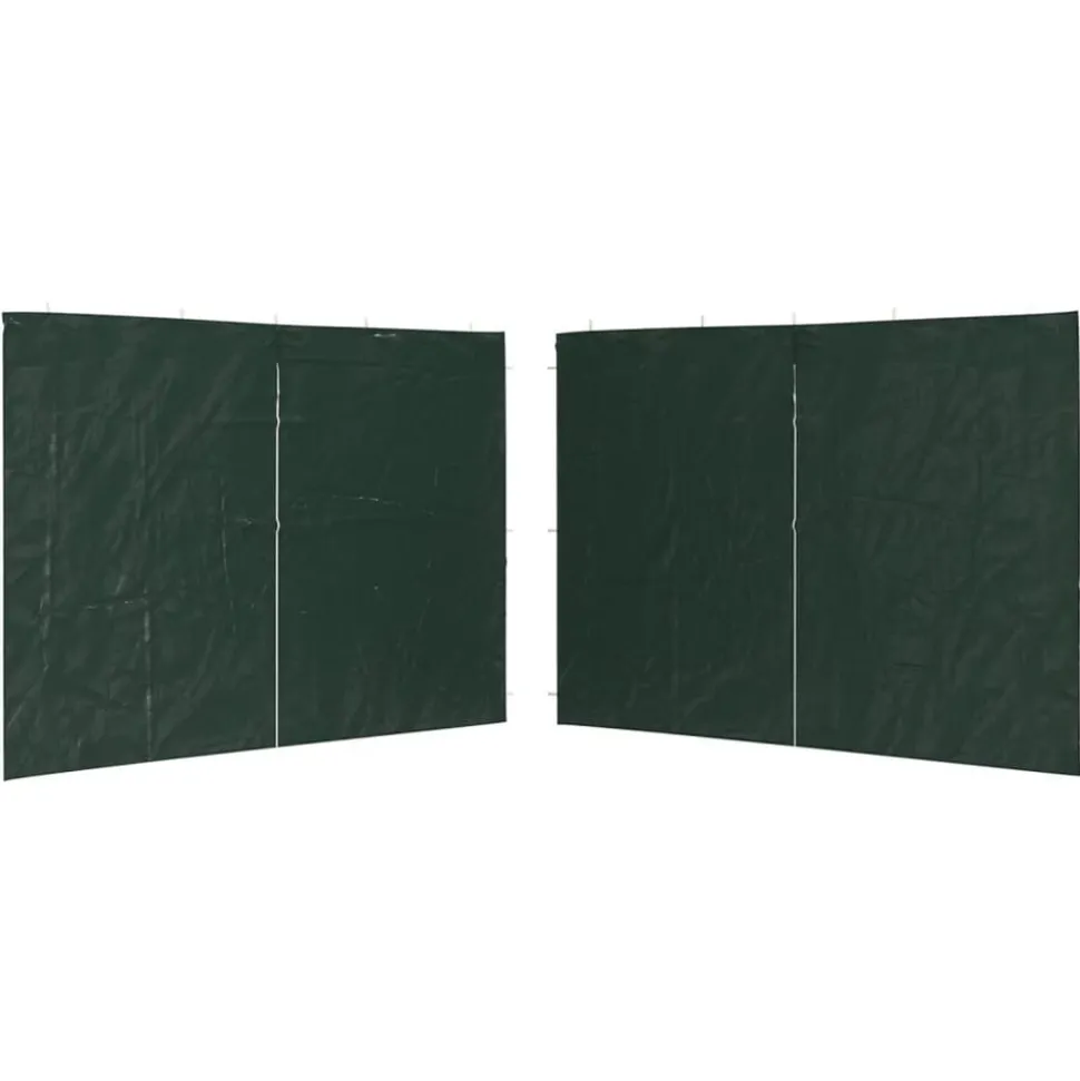 vidaXL Tentwanden 2 st met ritssluiting PE groen