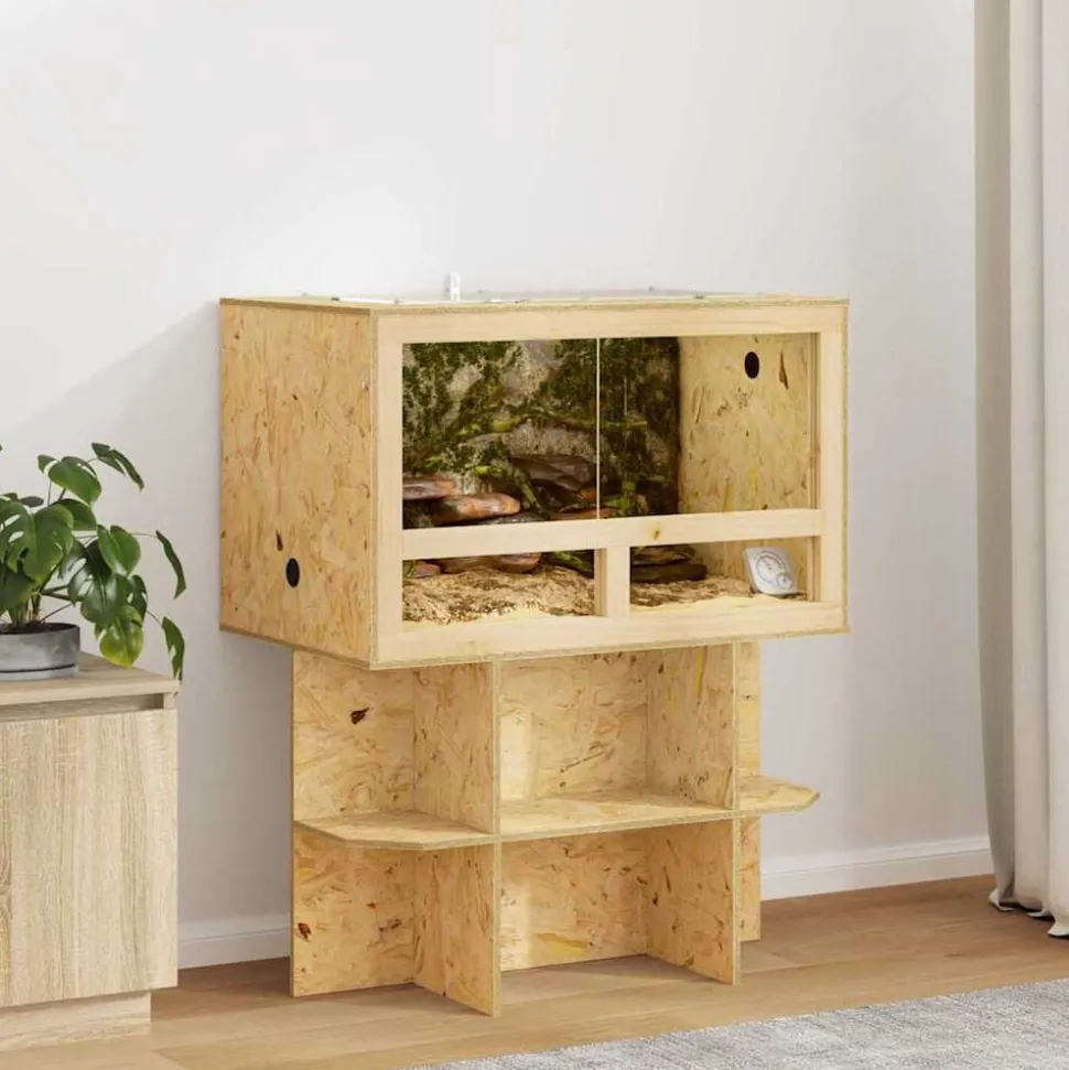 vidaXL Terrarium Bruin 80 x 50 x 50 cm OSB