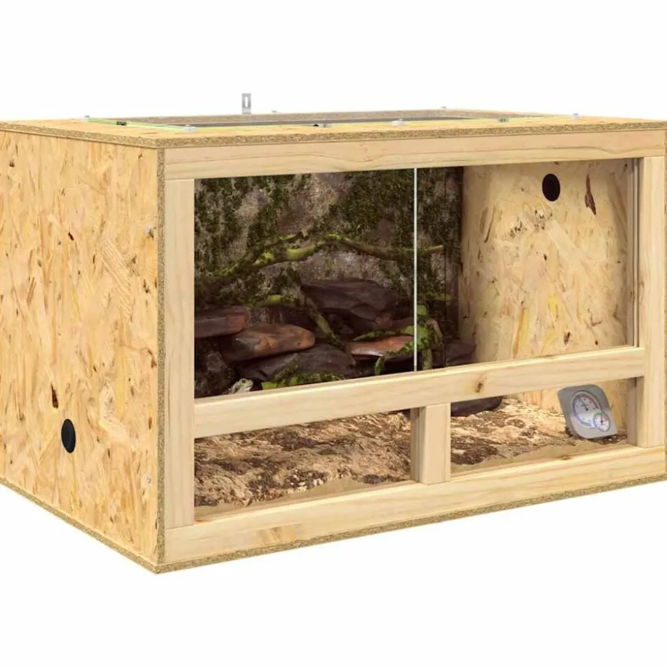 vidaXL Terrarium Bruin 80 x 50 x 50 cm OSB