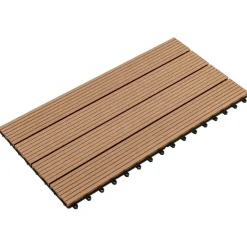 vidaXL Terras Tegel 6 pcs Bruin 60 x 30 cm WPC