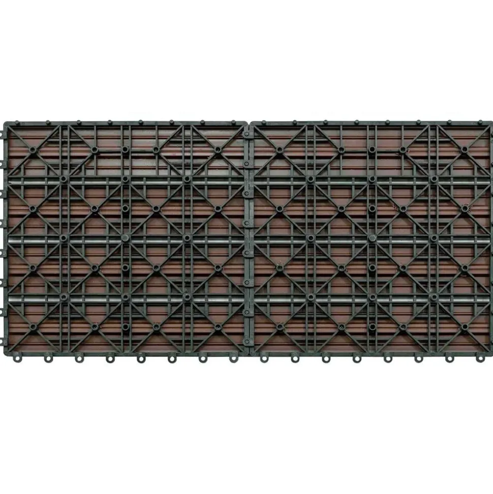 vidaXL Terras Tegel 6 pcs Bruin 60 x 30 cm WPC