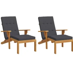 vidaXL Terrasstoelkussens 2 st oxford stof antracietkleurig
