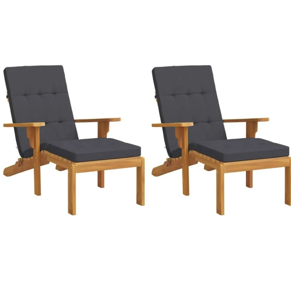 vidaXL Terrasstoelkussens 2 st oxford stof antracietkleurig