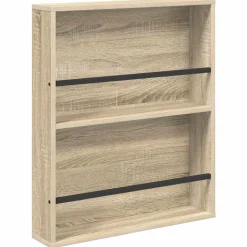vidaXL Tijdschrift Rek Sonoma Eiken 60 x 12 x 70 cm Bewerkt hout