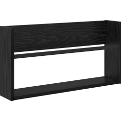 vidaXL Tijdschrift Rek Zwart Eiken 60 x 12 x 30 cm Bewerkt hout