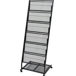 vidaXL Tijdschriftenrek zwart 47,5x43x133 cm A4
