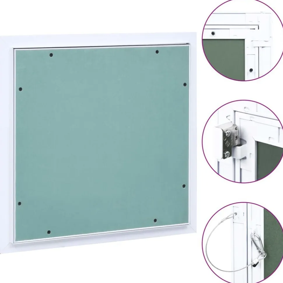 vidaXL Toegangspaneel met aluminium frame en gipsplaat 200x200 mm