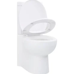 vidaXL Toilet hoekmodel keramisch wit
