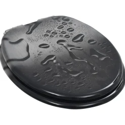 vidaXL Toiletbril met soft-close deksel waterdruppel MDF