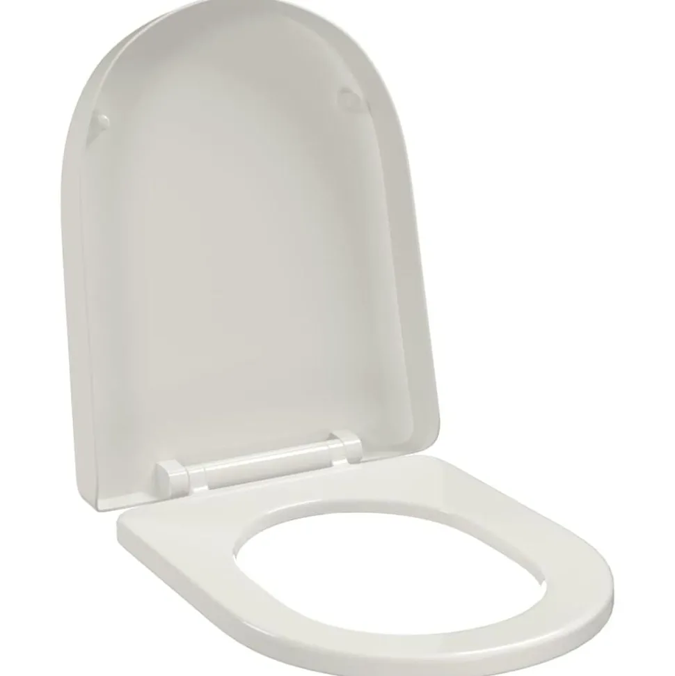 vidaXL Toiletbril soft-close vierkant wit