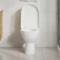 vidaXL Toiletbril soft-close vierkant wit