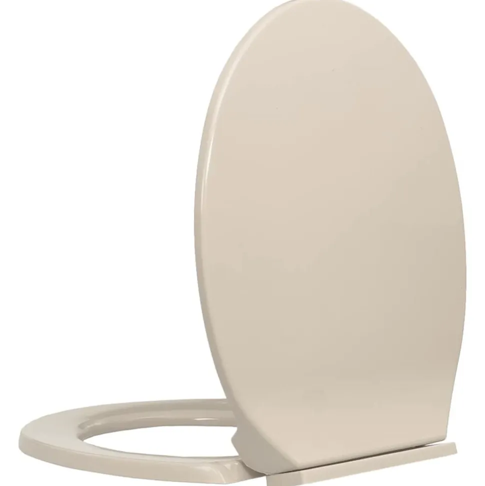 vidaXL Toiletbril soft-close ovaal abrikooskleurig