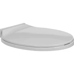 vidaXL Toiletbril soft-close ovaal lichtgrijs
