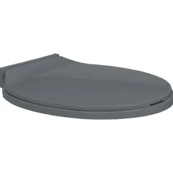 vidaXL Toiletbril soft-close ovaal grijs